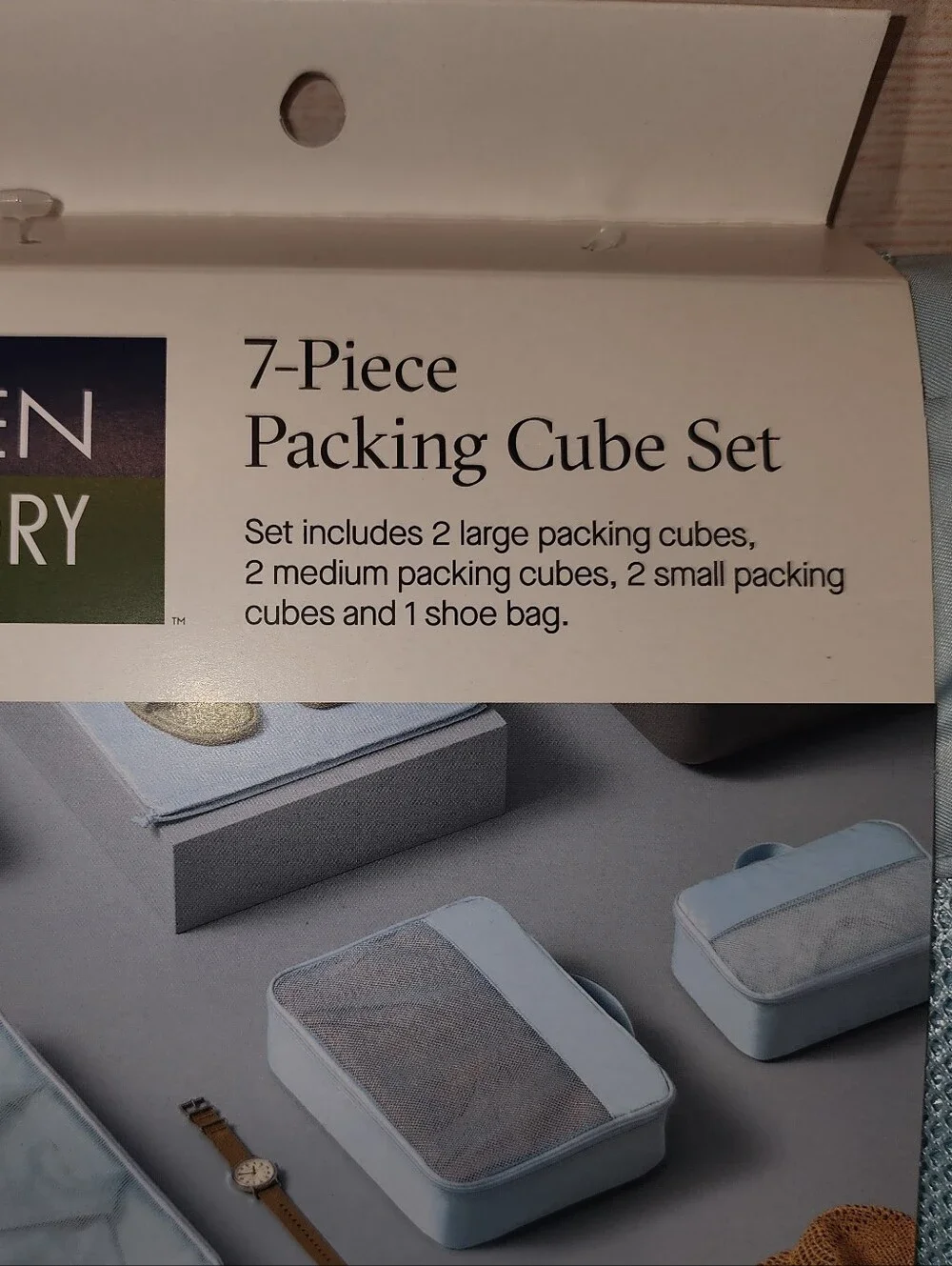 Open Story Light Blue 7-Piece Packing Cube Set